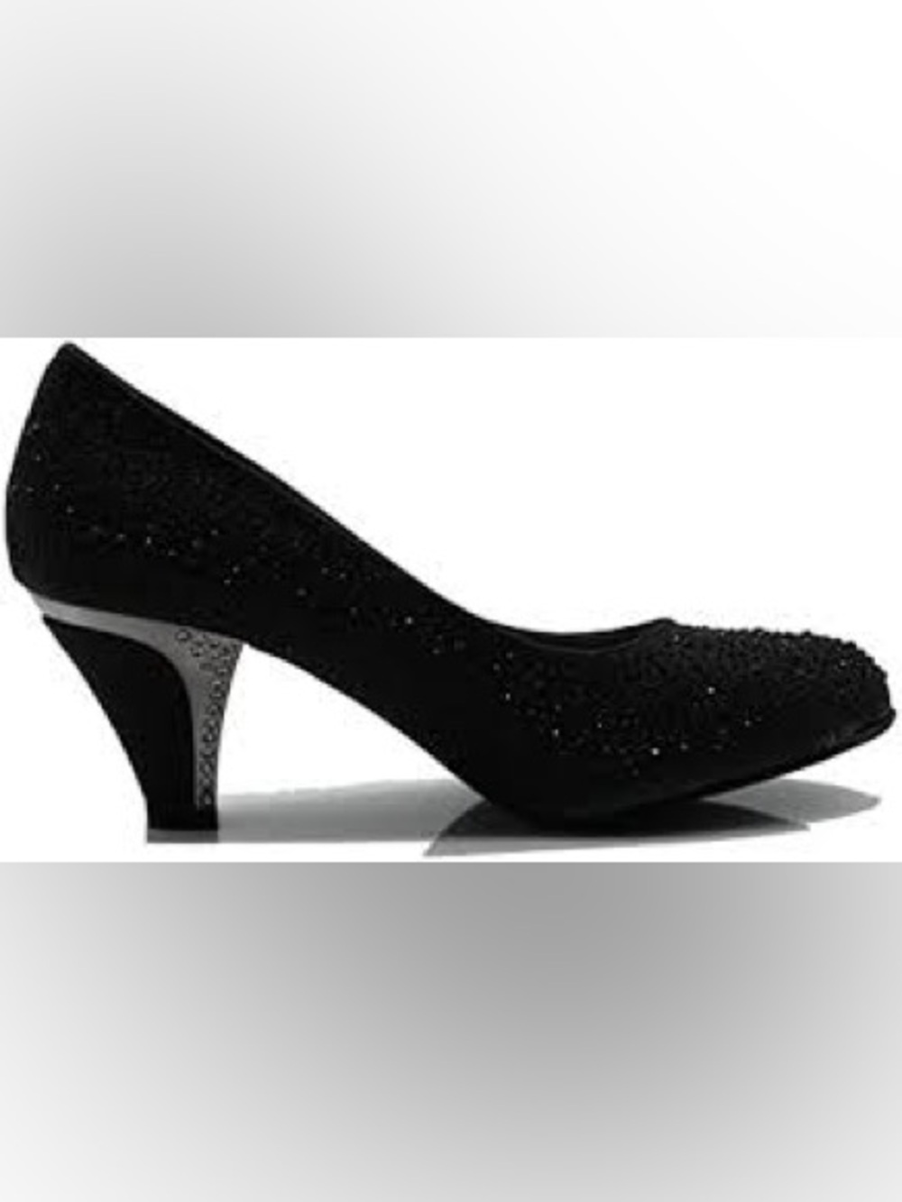 NWB Enzo Romeo Black Rhinestone Pumps Size 8.5 Sparkly Evening Heels